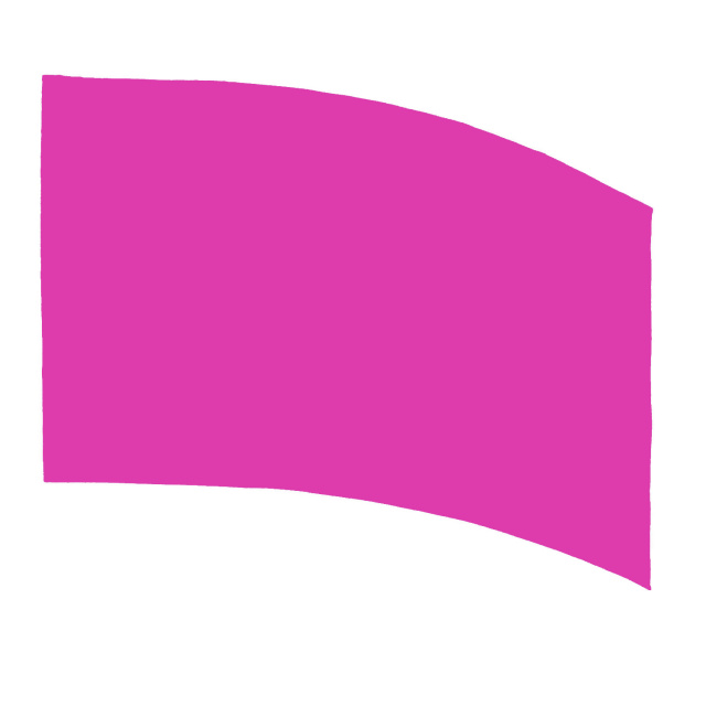 Poly Silk Flag  Curved Rectangle NEON PINK